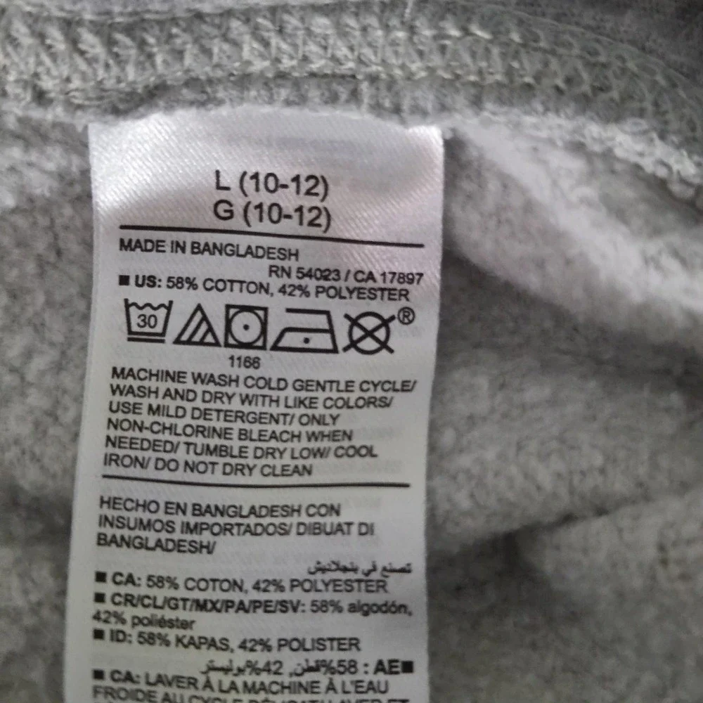 Old Navy Boys Size Large Drawstring Pull-on Fleece Shorts Gray